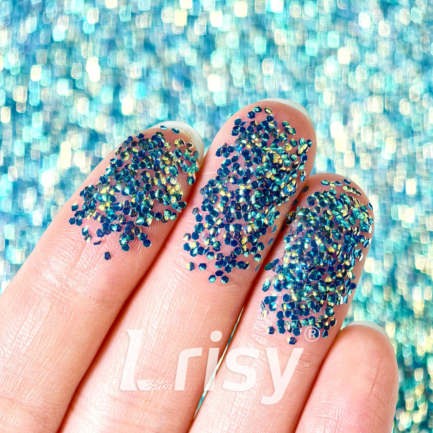 1mm Sea Blue 3D Bubble Translucent Glitter C-PPE331