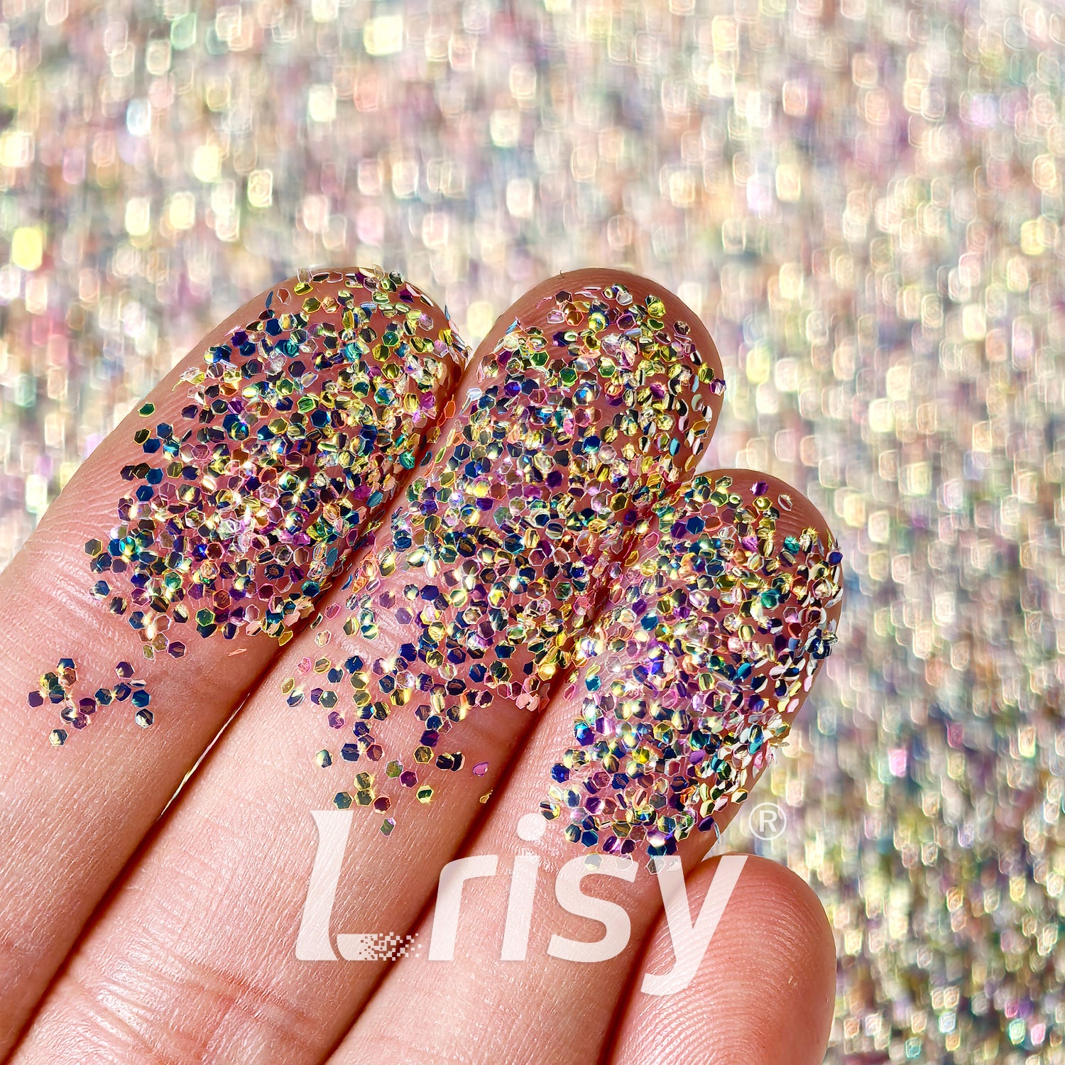 1mm Rainbow 3D Bubble Translucent Glitter C-PPE370