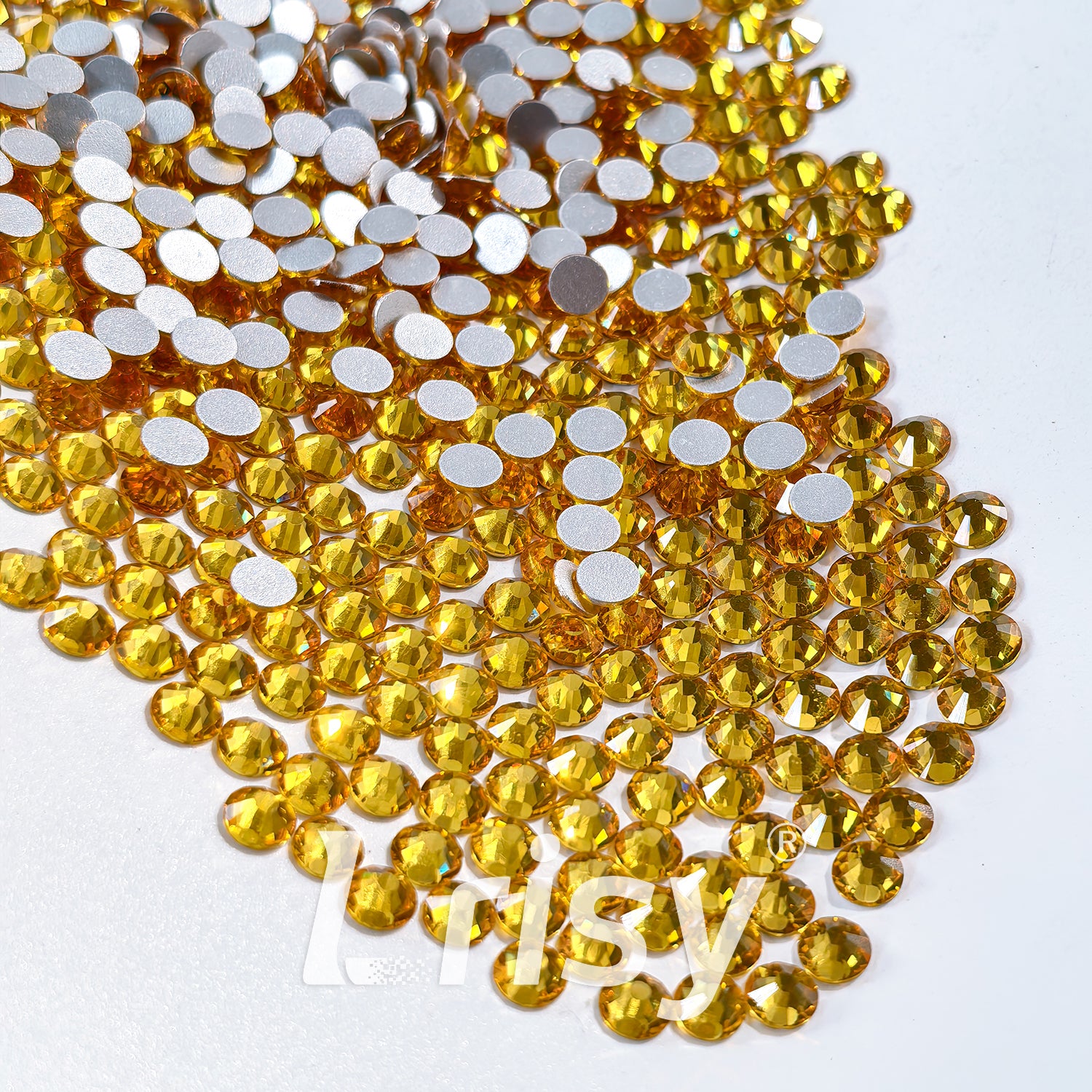 4.6-4.8mm Golden Yellow Flat Back Rhinestones FBRS013