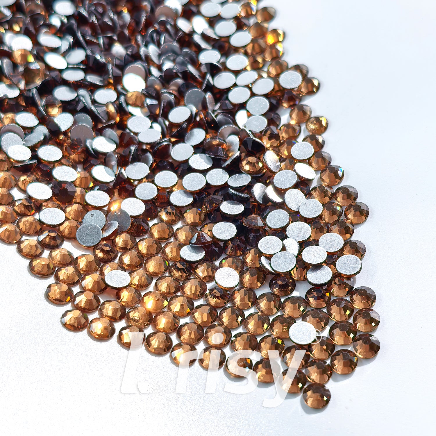 4.6-4.8mm Smoked Topaz Flat Back Rhinestones FBRS014