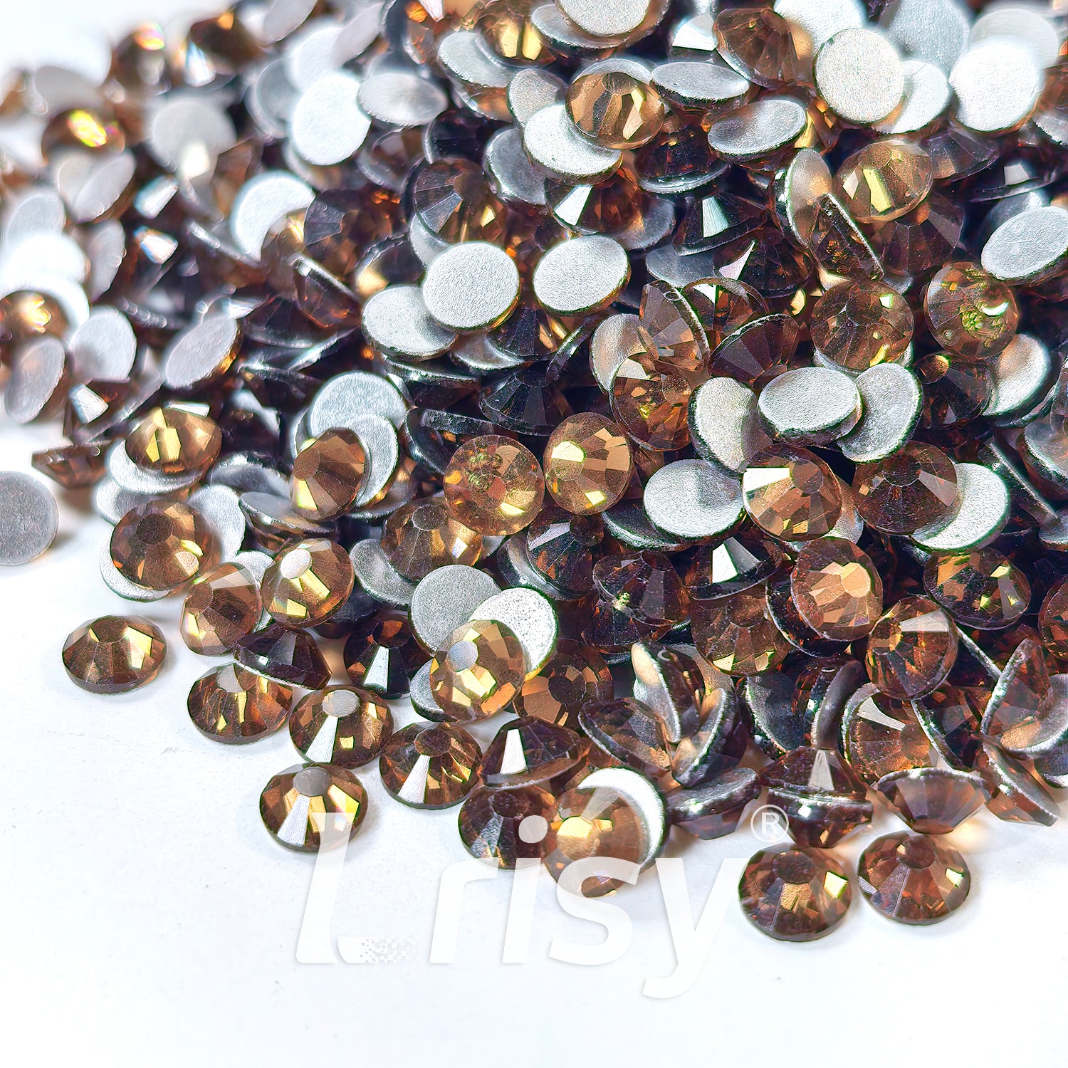 4.6-4.8mm Smoked Topaz Flat Back Rhinestones FBRS014