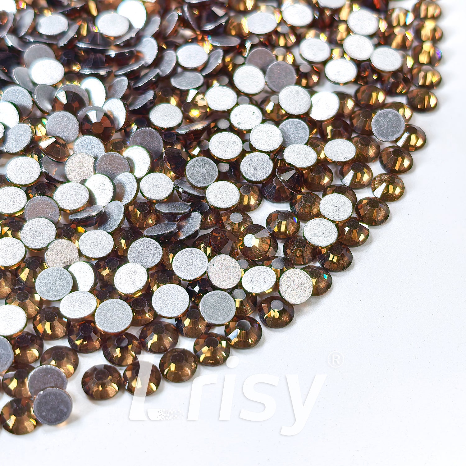 4.6-4.8mm Smoked Topaz Flat Back Rhinestones FBRS014