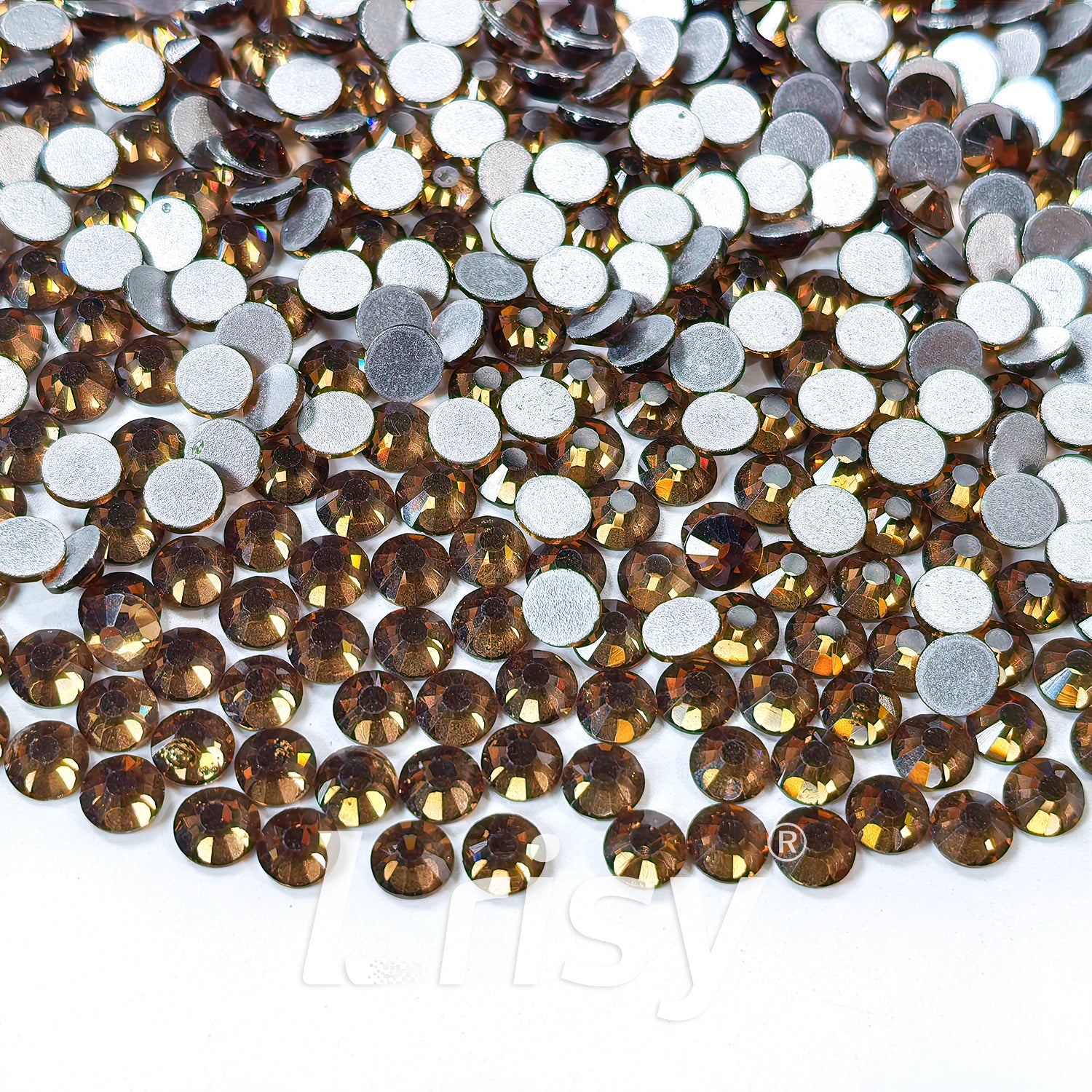 4.6-4.8mm Smoked Topaz Flat Back Rhinestones FBRS014