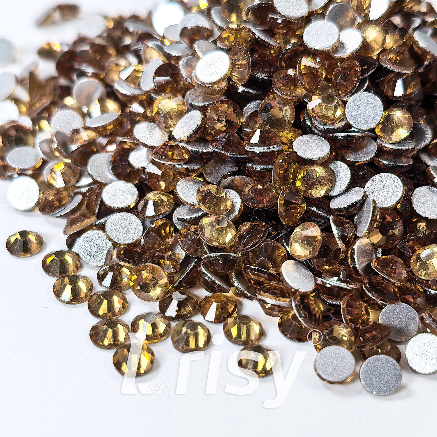 4.6-4.8mm Crystal Yellow Flat Back Rhinestones FBRS015