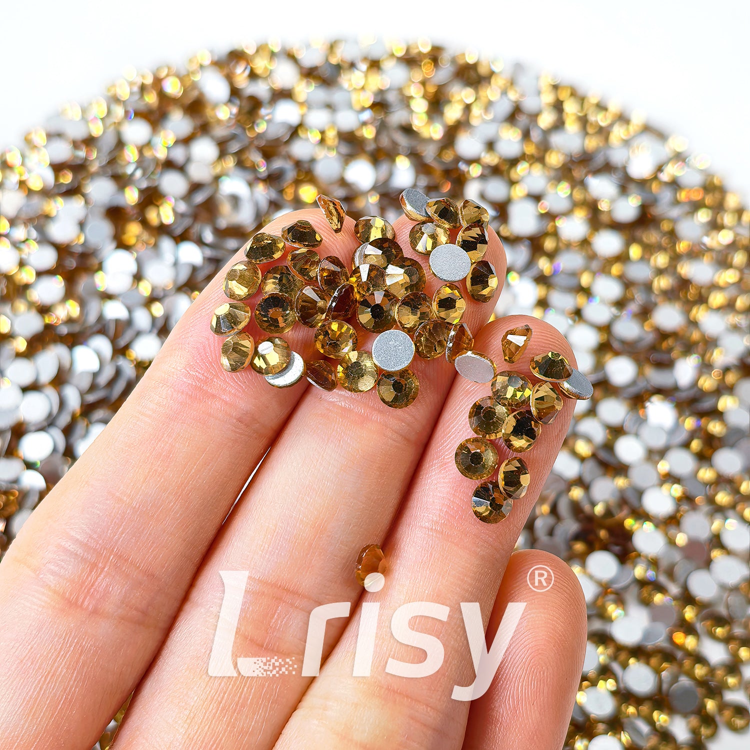 4.6-4.8mm Crystal Yellow Flat Back Rhinestones FBRS015