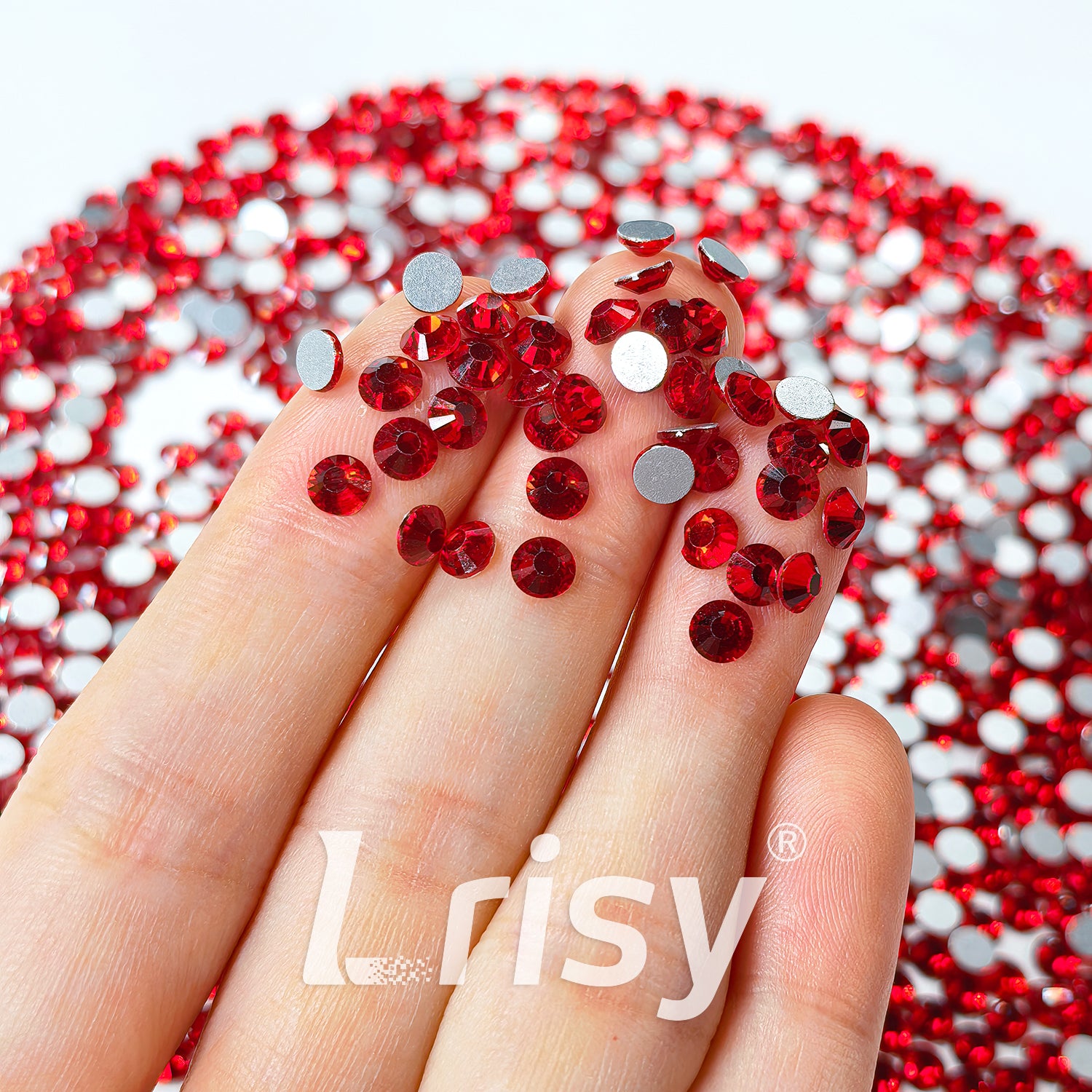 4.6-4.8mm American Red Flat Back Rhinestones FBRS017