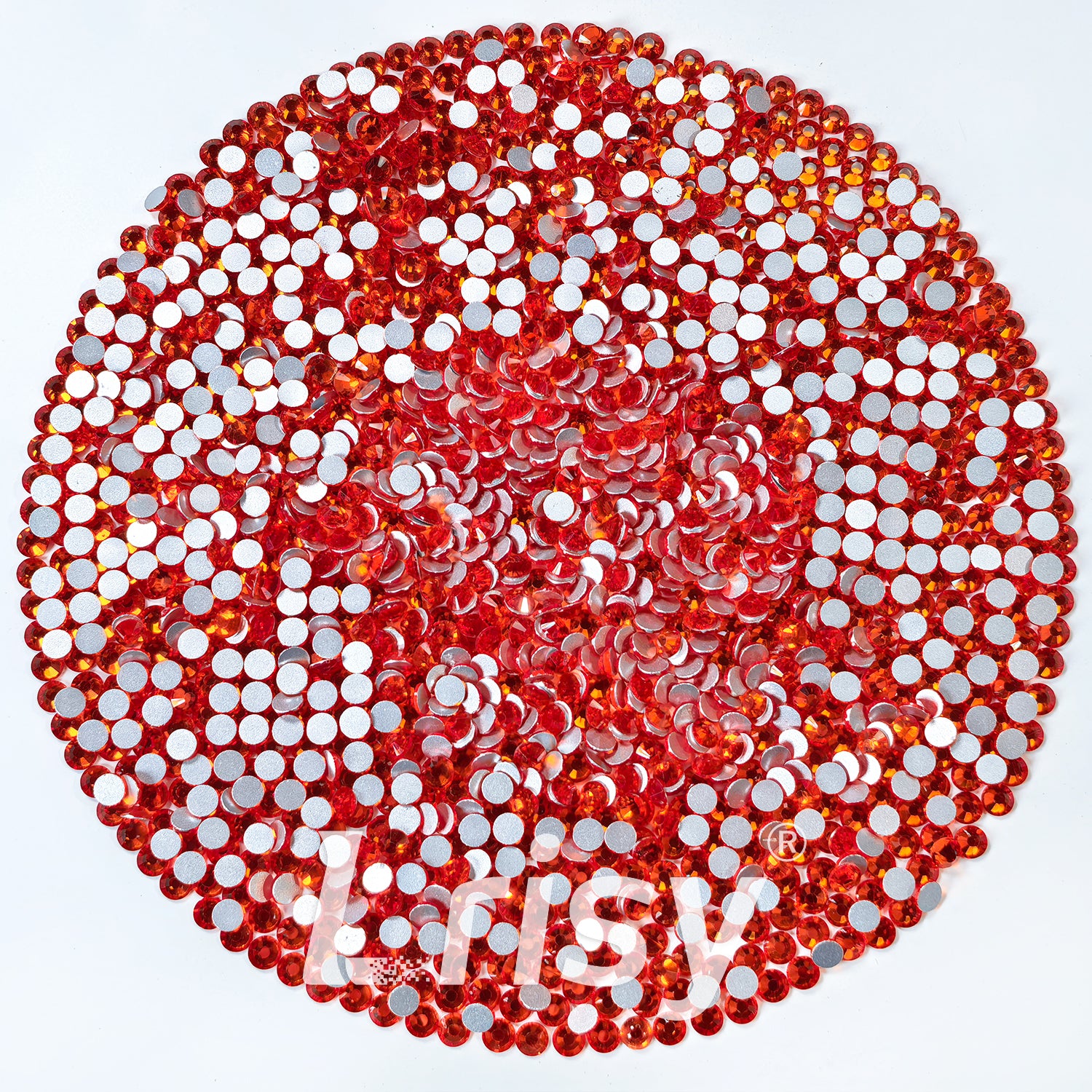 4.6-4.8mm Orange Red Flat Back Rhinestones FBRS018