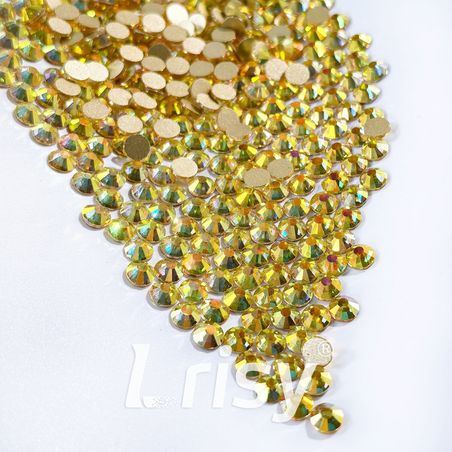 4.6-4.8mm Bright Gold Flat Back Rhinestones FBRS102