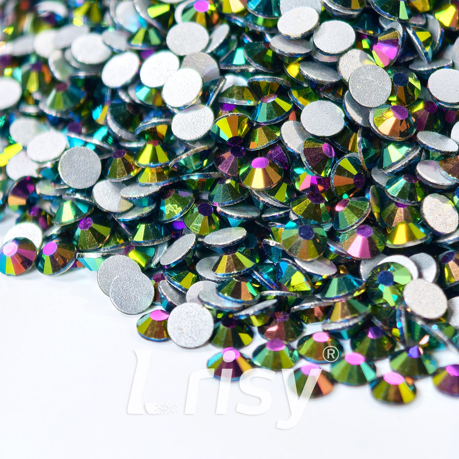 4.6-4.8mm Green Phantom Flat Back Rhinestones FBRS106