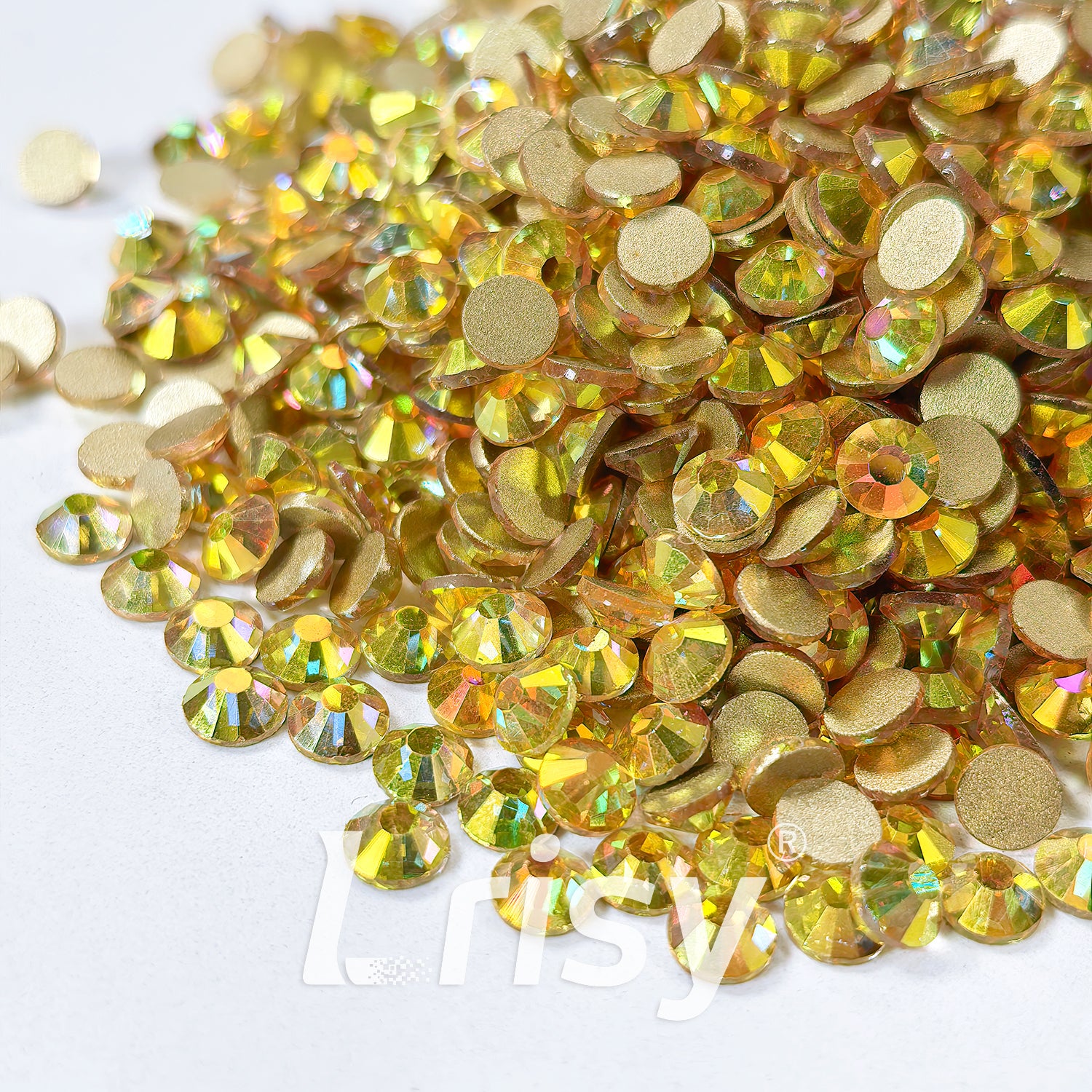 4.6-4.8mm Bright Gold Flat Back Rhinestones FBRS102