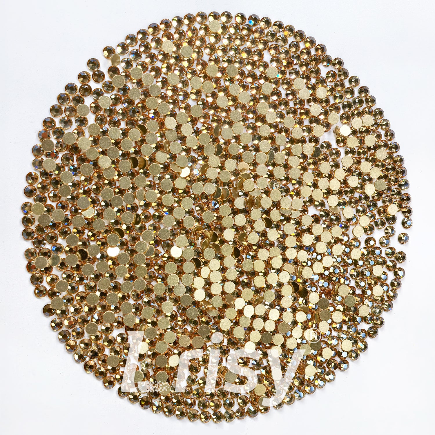 4.6-4.8mm Gold Champagne Flat Back Rhinestones FBRS104