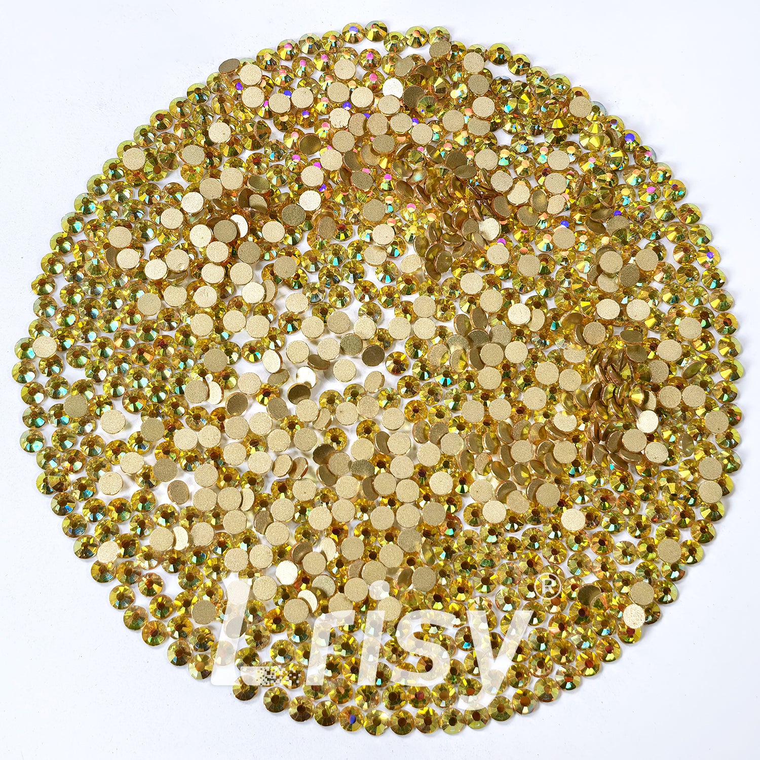 4.6-4.8mm Bright Gold Flat Back Rhinestones FBRS102