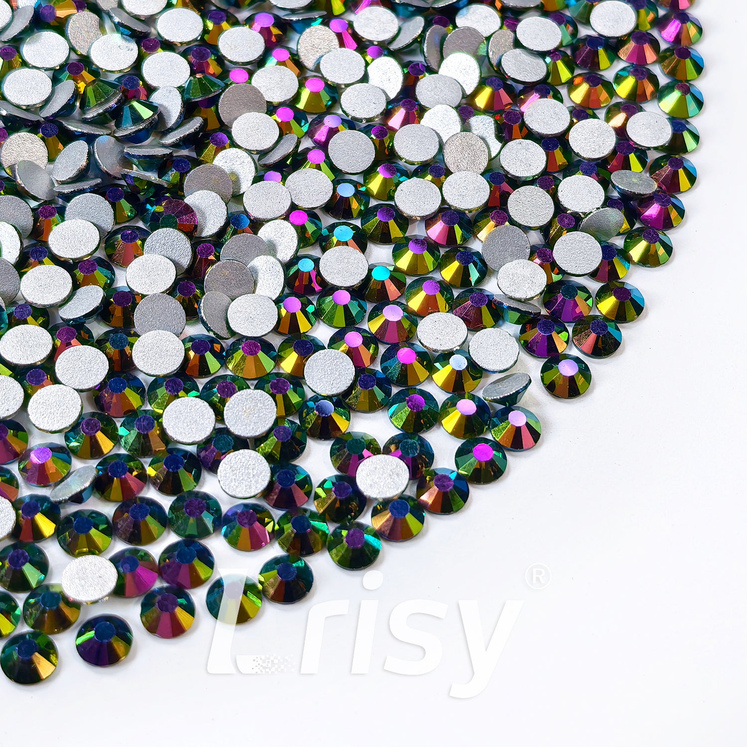 4.6-4.8mm Green Phantom Flat Back Rhinestones FBRS106