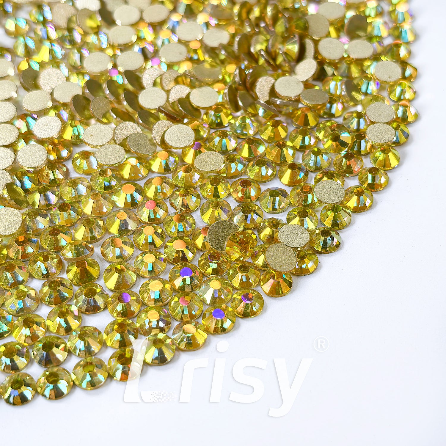 4.6-4.8mm Bright Gold Flat Back Rhinestones FBRS102