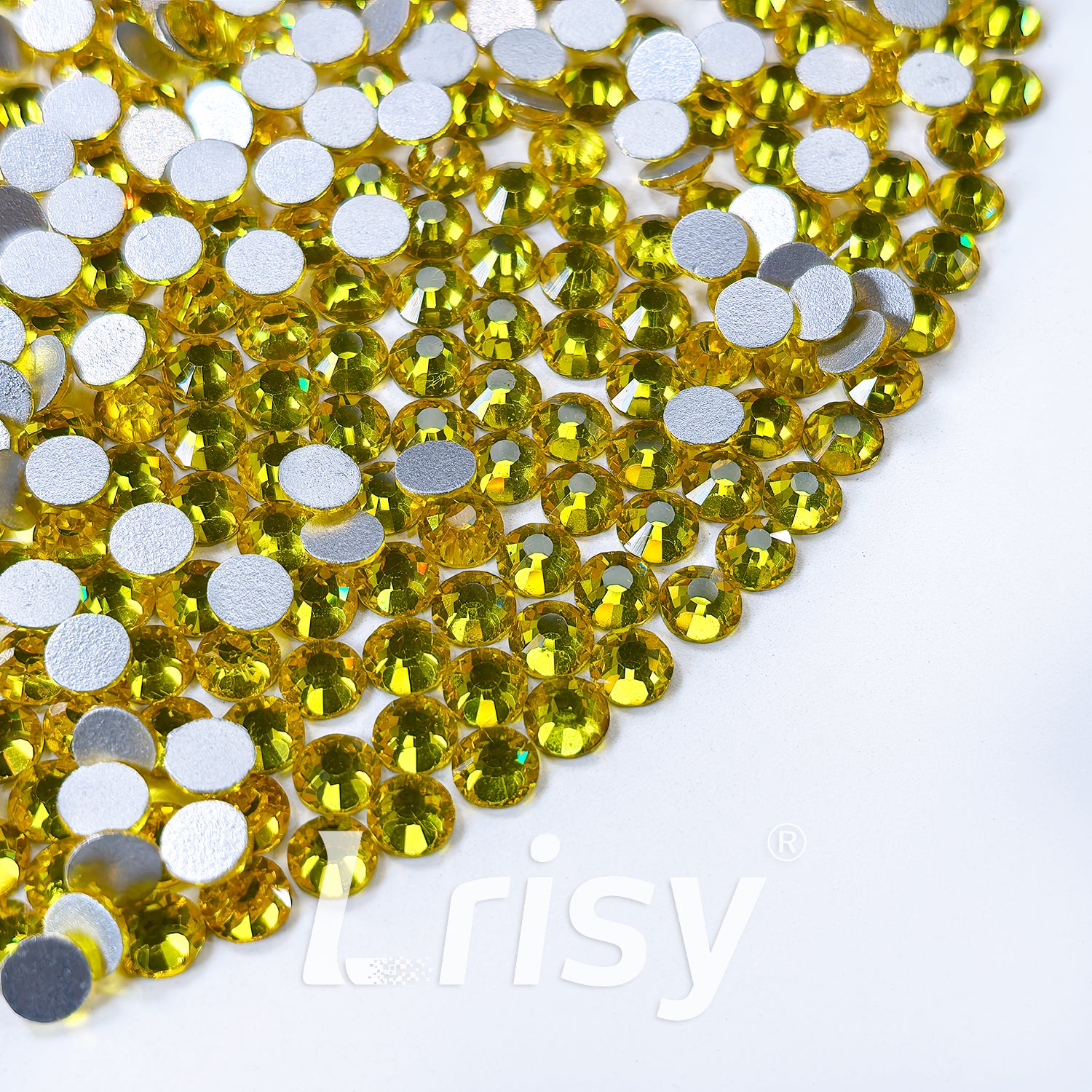 4.6-4.8mm Lemon Yellow Flat Back Rhinestones FBRS016