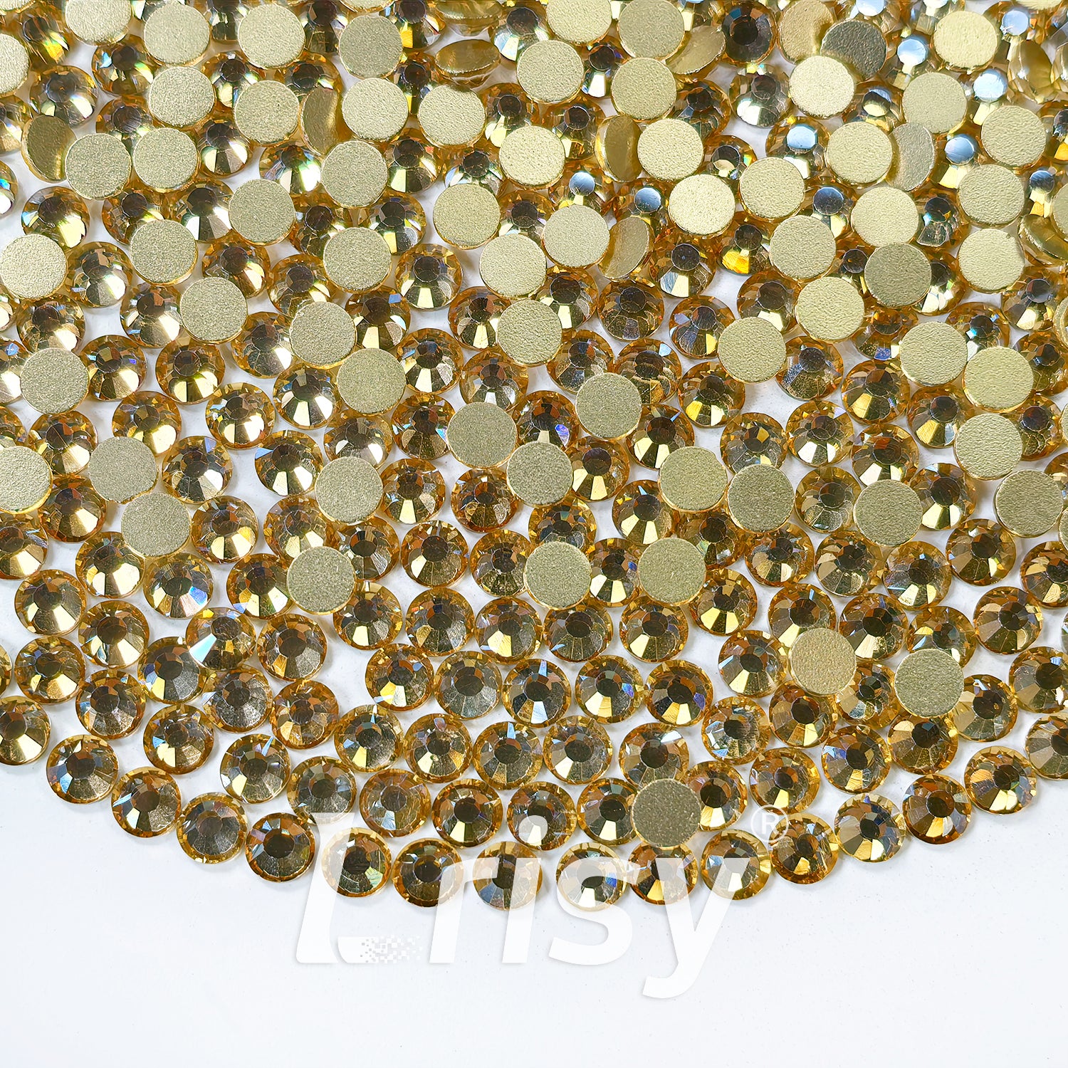 4.6-4.8mm Gold Champagne Flat Back Rhinestones FBRS104