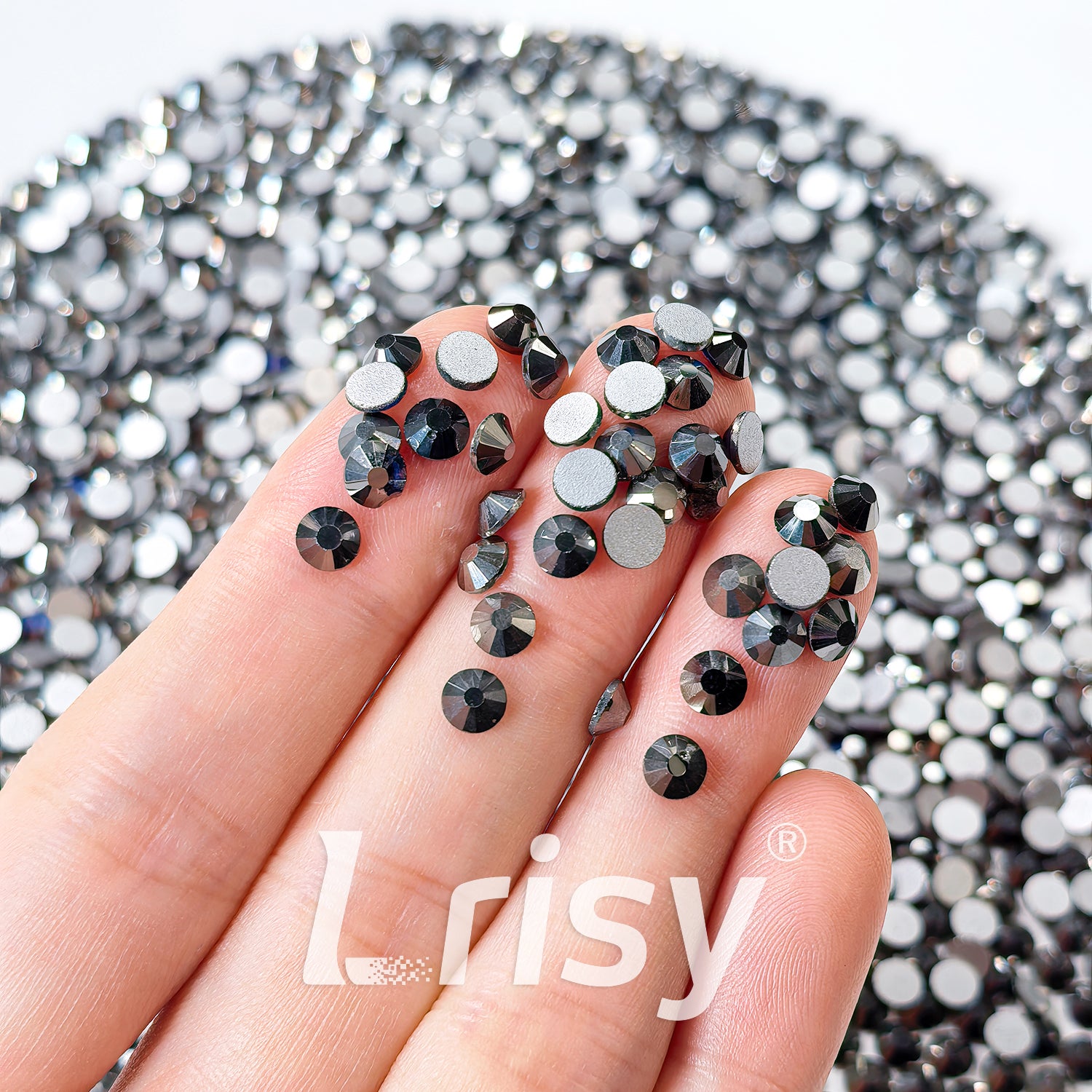 4.6-4.8mm Mineral Grey Flat Back Rhinestones FBRS105