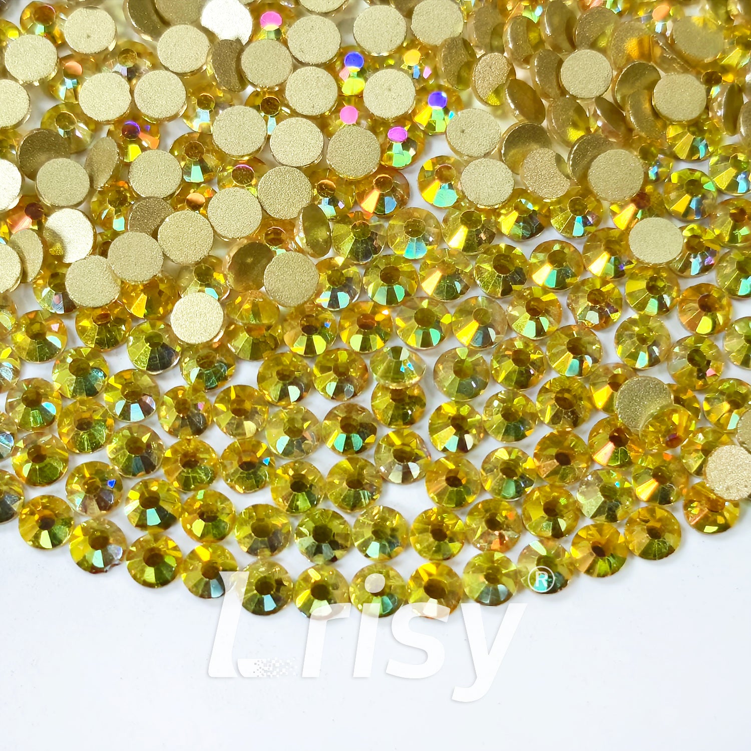 4.6-4.8mm Bright Gold Flat Back Rhinestones FBRS102