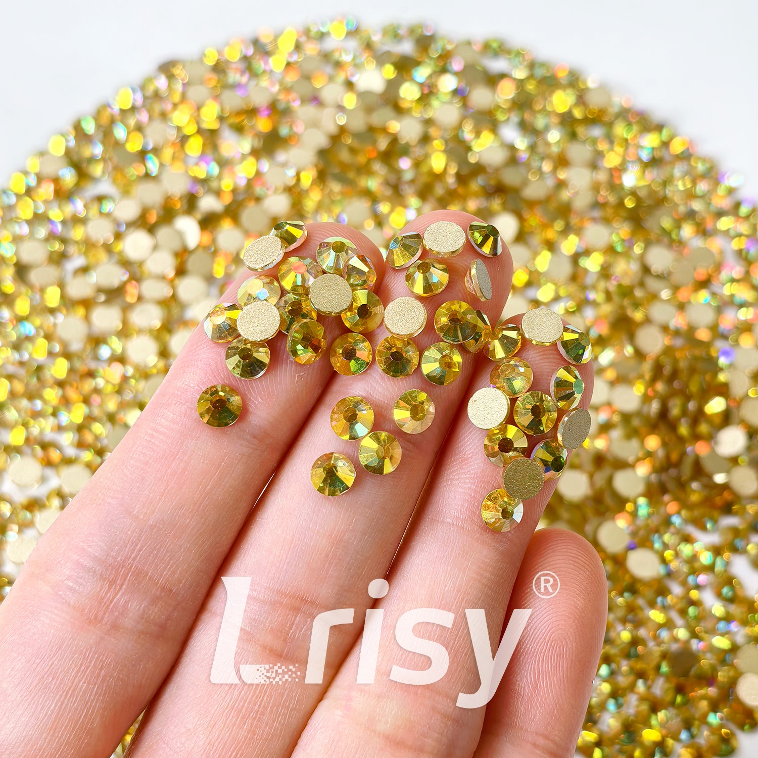 4.6-4.8mm Bright Gold Flat Back Rhinestones FBRS102