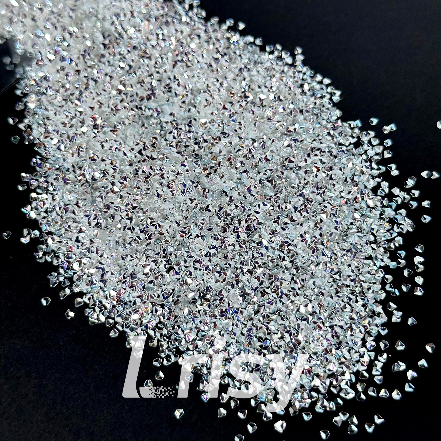 1.5mm 3D Diamond Shapes Mirror Silver Glitter GSY001A