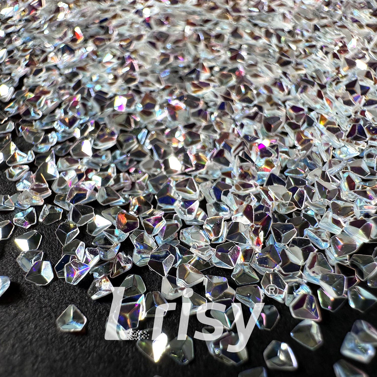 1.5mm 3D Diamond Shapes Mirror Silver Glitter GSY001A