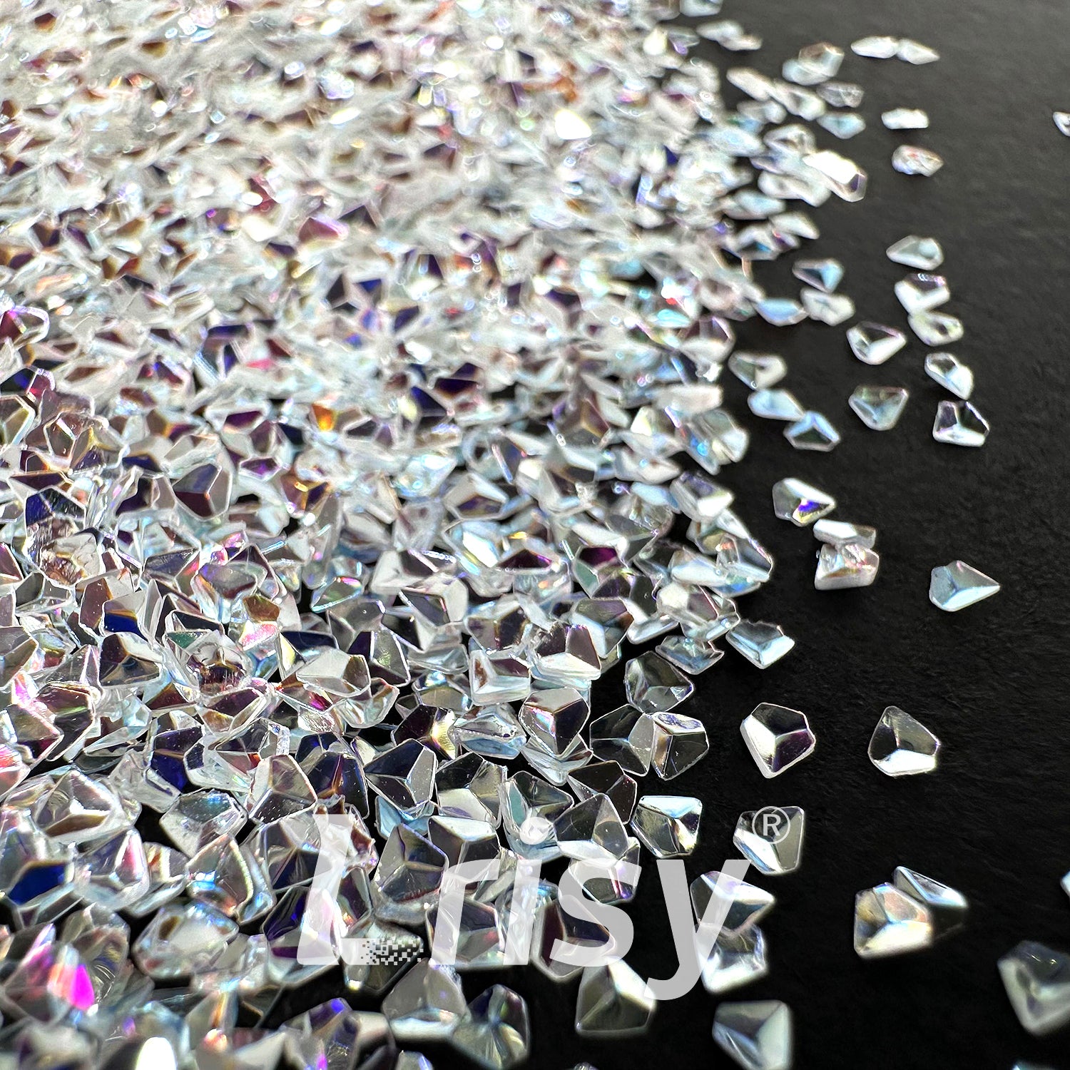 1.5mm 3D Diamond Shapes Mirror Silver Glitter GSY001A