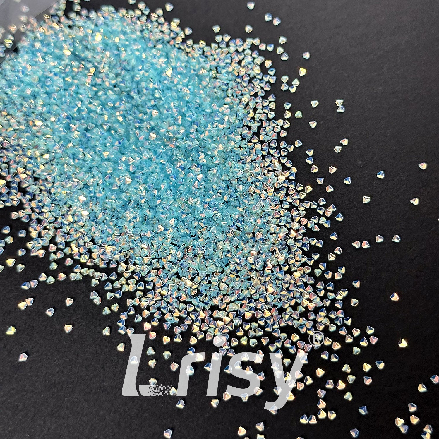 1.5mm 3D Diamond Shapes Sky Blue Glitter WG115