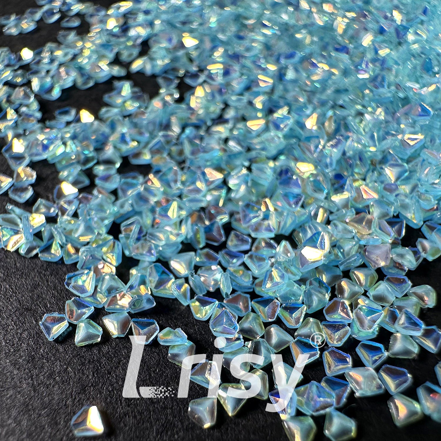 1.5mm 3D Diamond Shapes Sky Blue Glitter WG115