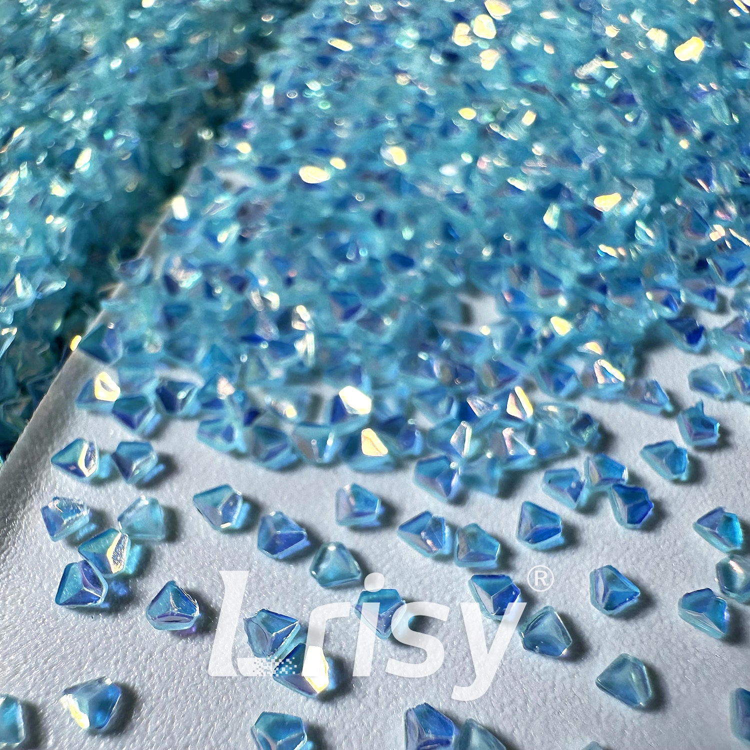 1.5mm 3D Diamond Shapes Sky Blue Glitter WG115