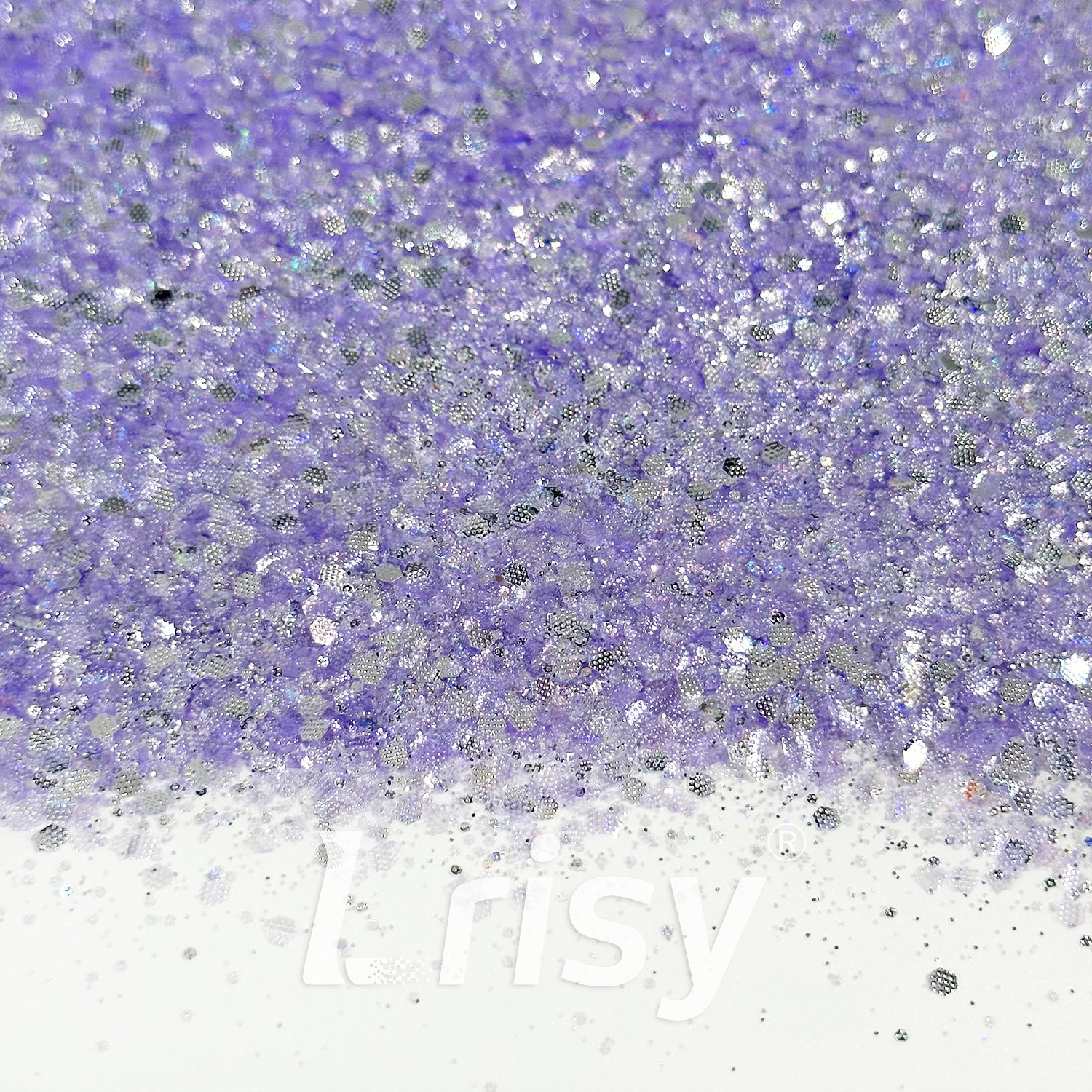 General Mixed Embossing Purple Iridescent Hexagon Shape Glitter YT08