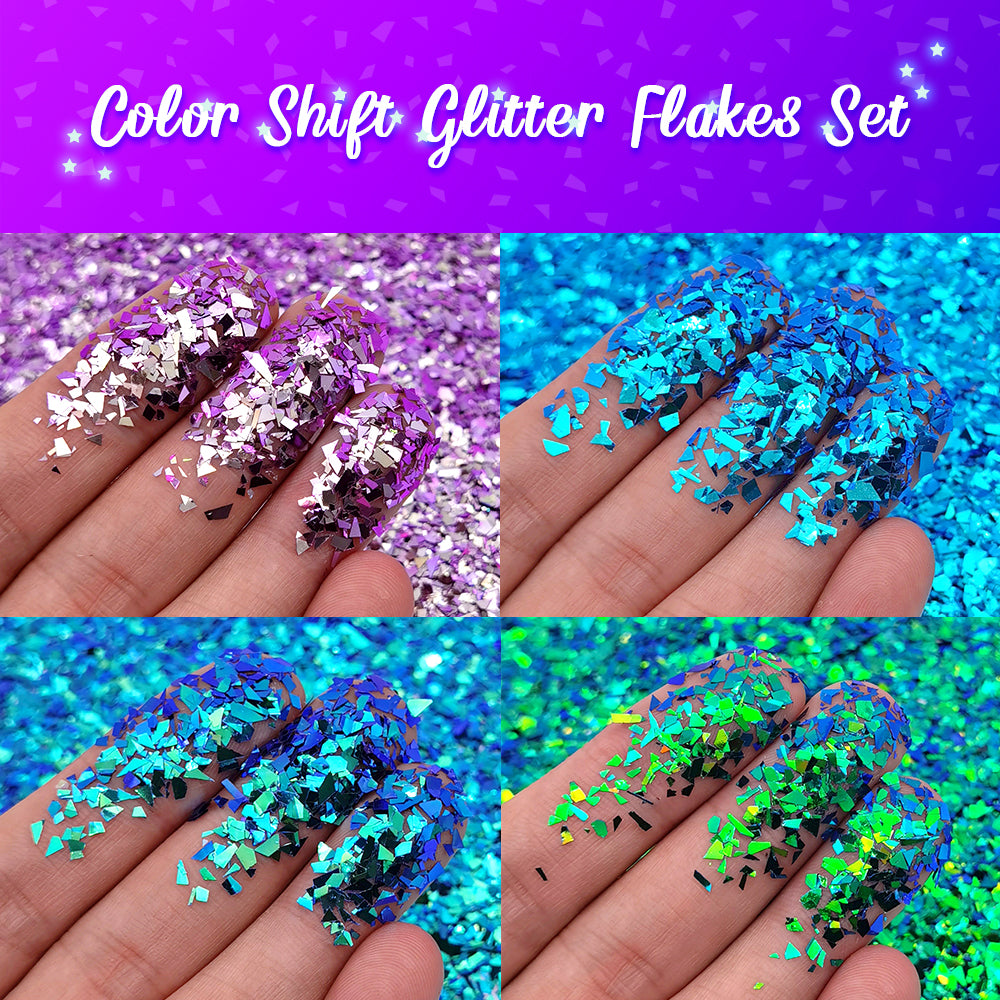 Chameleon Flakes Pigment Nail Sequins Glitter Dust Dazzling
