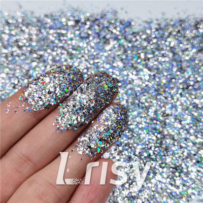 teal sparkle acrylic nails