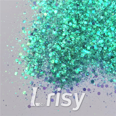 0.2mm Holographic Pigment Olive Green Glitter Cosmetic Grade SLG010