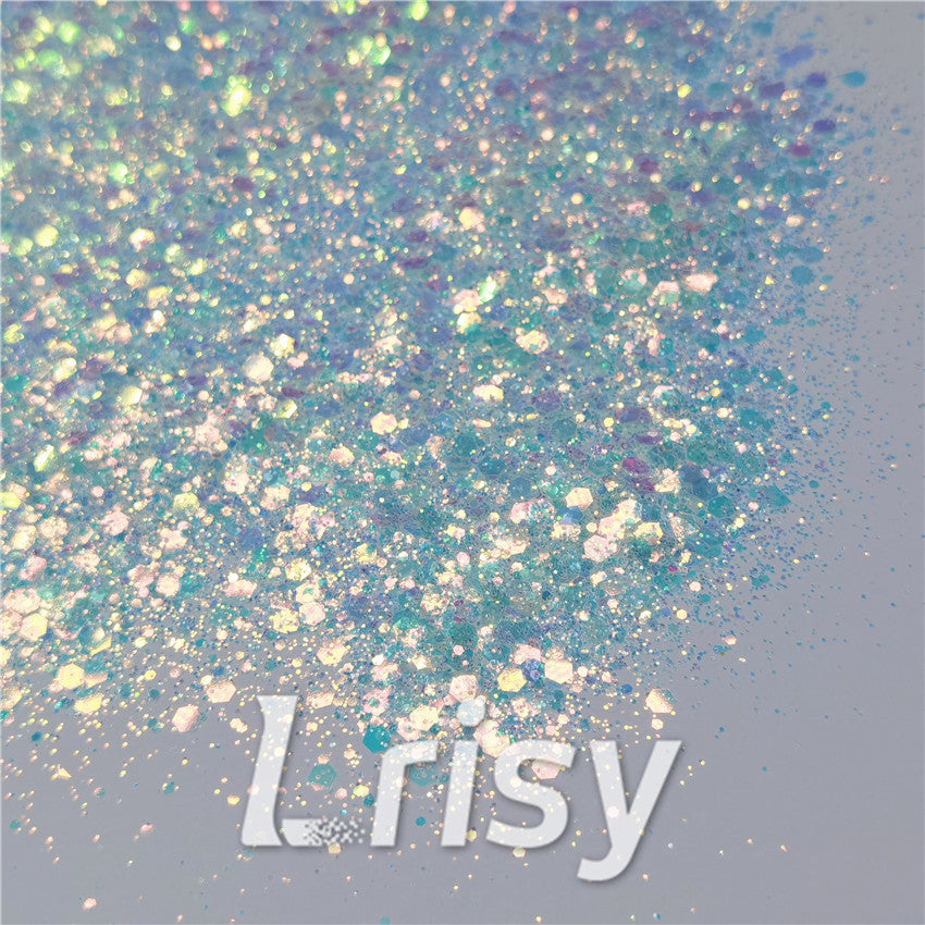 General Mixed Iridescent Translucent Blue Glitter C021 – Lrisy